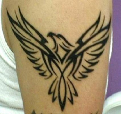 Tribal Bird Pic Tattoo